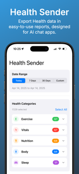 Health Sender app screenshot